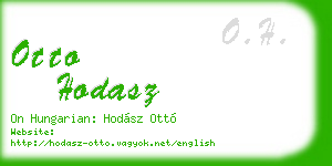 otto hodasz business card