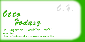 otto hodasz business card